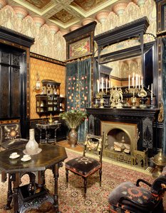 Maurisches Rauchzimmer, Das John D. Rockefeller Haus, ca. 1864-81 von American School