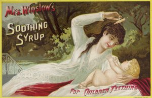Mutter und zahnendes Baby von American School