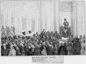 Old Nick in der Wall Street, ca. 1832 von American School
