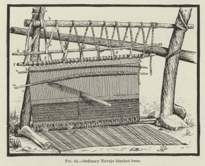 Gewöhnlicher Navajo-Deckenwebstuhl von American School