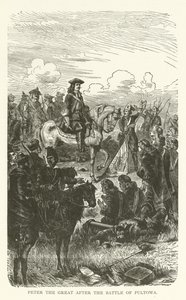 Peter der Große nach der Schlacht von Poltawa von American School
