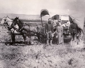 Pionierfamilie im Loup Valley, Nebraska