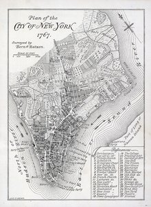 Plan der Stadt New York im Jahr 1767