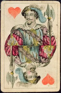 Spielkarte: Bube der Herzen