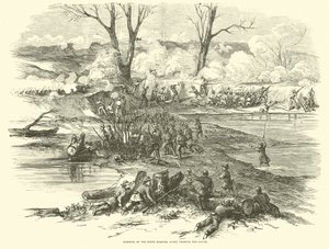 Position des sechsten Missouri nach dem Überqueren des Bayou, Dezember 1862 von American School