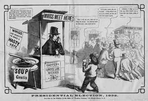 Präsidentschaftswahl, 1852, veröffentlicht von Thomas W Strong, New York, 1852 von American School