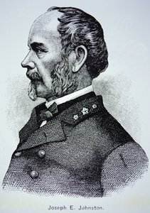 Porträt von General Joseph E. Johnston (1807-1891) von American School