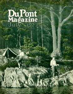 Pyralin geht angeln, Titelseite des DuPont Magazins, Juli 1923
