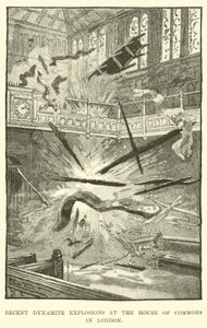 Jüngste Dynamitexplosionen im House of Commons in London von American School