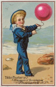 Matrosenjunge mit rotem Ballon von American School