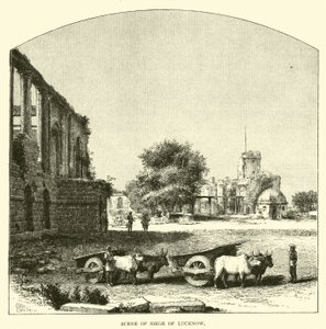 Szene der Belagerung von Lucknow