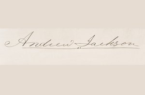 Unterschrift von Andrew Jackson