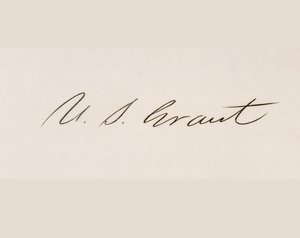 Unterschrift von Ulysses S. Grant (Lithographie)