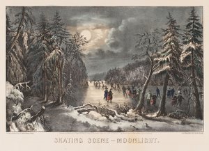 Schlittenszene - Mondlicht von American School
