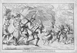 Soldaten auf dem Marsch nach Buffalo von American School