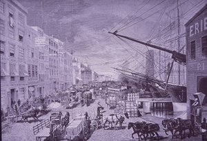 South Street Seaport in den 1870er Jahren, New York City