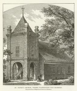St. Peters Kirche, wo Washington heiratete von American School