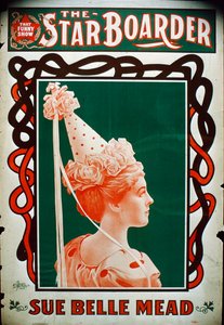 Star Boarder Theaterplakat mit Schauspielerin Sue Belle Mead, ca. 1900