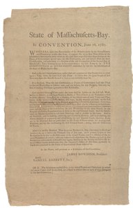 Staat Massachusetts in der Konvention, Staatsverfassung, 16. Juni 1780