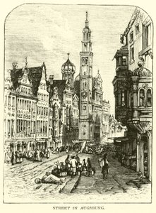 Straße in Augsburg von American School