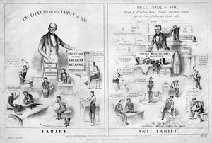 Tarif, Anti-Tarif, veröffentlicht von H R Robinson, New York, 1844