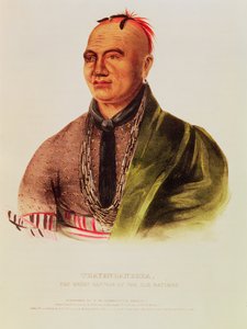 Thayendanegea, der große Kapitän der Sechs Nationen (Farblithografie)