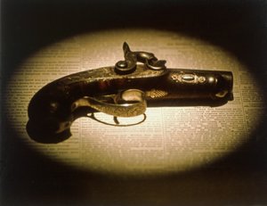 Der .44 Kaliber Deringer, mit dem Abraham Lincoln (1809-65) von John Wilkes Booth (1838-65) am 14. April 1865 ermordet wurde
