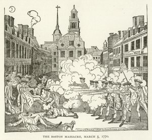 Das Massaker von Boston, 5. März 1770 von American School