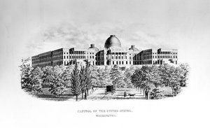 Das Kapitol der Vereinigten Staaten, Washington D.C., ca. 1852