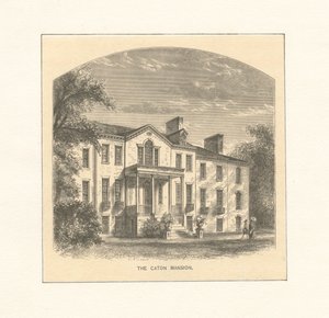 Das Caton-Herrenhaus, ca. 1870 (Stich)