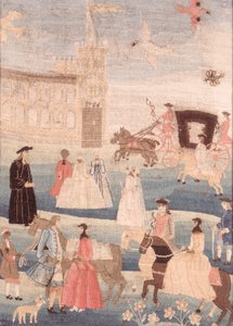 Der Chandler Hochzeitsteppich, ca. 1756 von American School