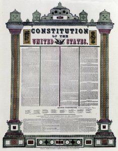 Die Verfassung der Vereinigten Staaten von Amerika, unterzeichnet 1787, angewendet 1789 von American School