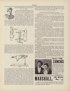 Das Experiment der Levitation, F D Hewes, Anzeigen von American School