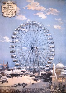 Das Riesenrad, Midway Plaisance, Weltausstellung in Chicago 1893