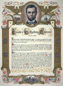 Die Gettysburg-Rede, gehalten von Abraham Lincoln (1809-65)