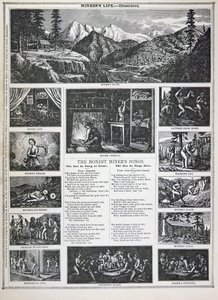 Die Lieder des ehrlichen Minenarbeiters, aus dem kalifornischen Goldrausch von 1849 von American School
