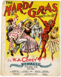 Der Mardi Gras Marsch und Two Step [Notenblattumschlag], 1897