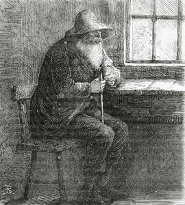 Der Patriarch, Illustration für eine Feature-Story, A Community of Outcasts, aus Appletons Journal von American School
