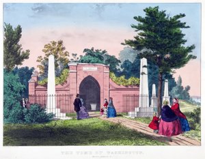 Das Grab von Washington, Mount Vernon, Va., veröffentlicht um 1857 (Farblithografie)