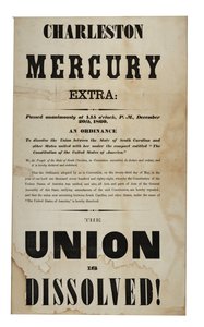Die Union ist aufgelöst! (Charleston Mercury, Extra Ausgabe), 20. Dezember 1860