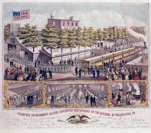 Der Freiwillige Erfrischungssalon, kostenlos unterstützt von den Bürgern von Philadelphia
