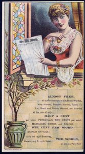 The World - Anzeige für Zeitungsanzeigen