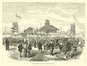Die Ankunft in Yokohama von American School