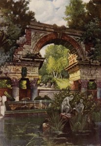 Die Gärten von Schönbrunn (Farblithografie)