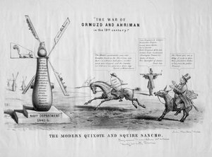 Der moderne Quixote und Squire Sancho