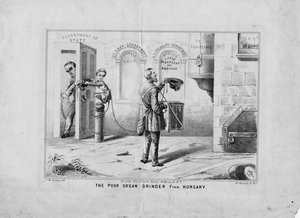 Der arme Leierkastenmann aus Ungarn, veröffentlicht von T W Strong, New York, ca. 1852