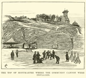 Der Gipfel von Montmartre, wo die kommunistischen Kanonen installiert waren von American School