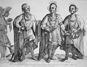 Drei amerikanische Cherokee-Häuptlinge