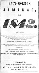 Titelseite des Anti-Mormon Almanac für 1842