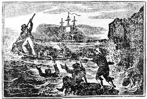 Titelseite des Berichts über den Verlust der Essex, 1824 von American School